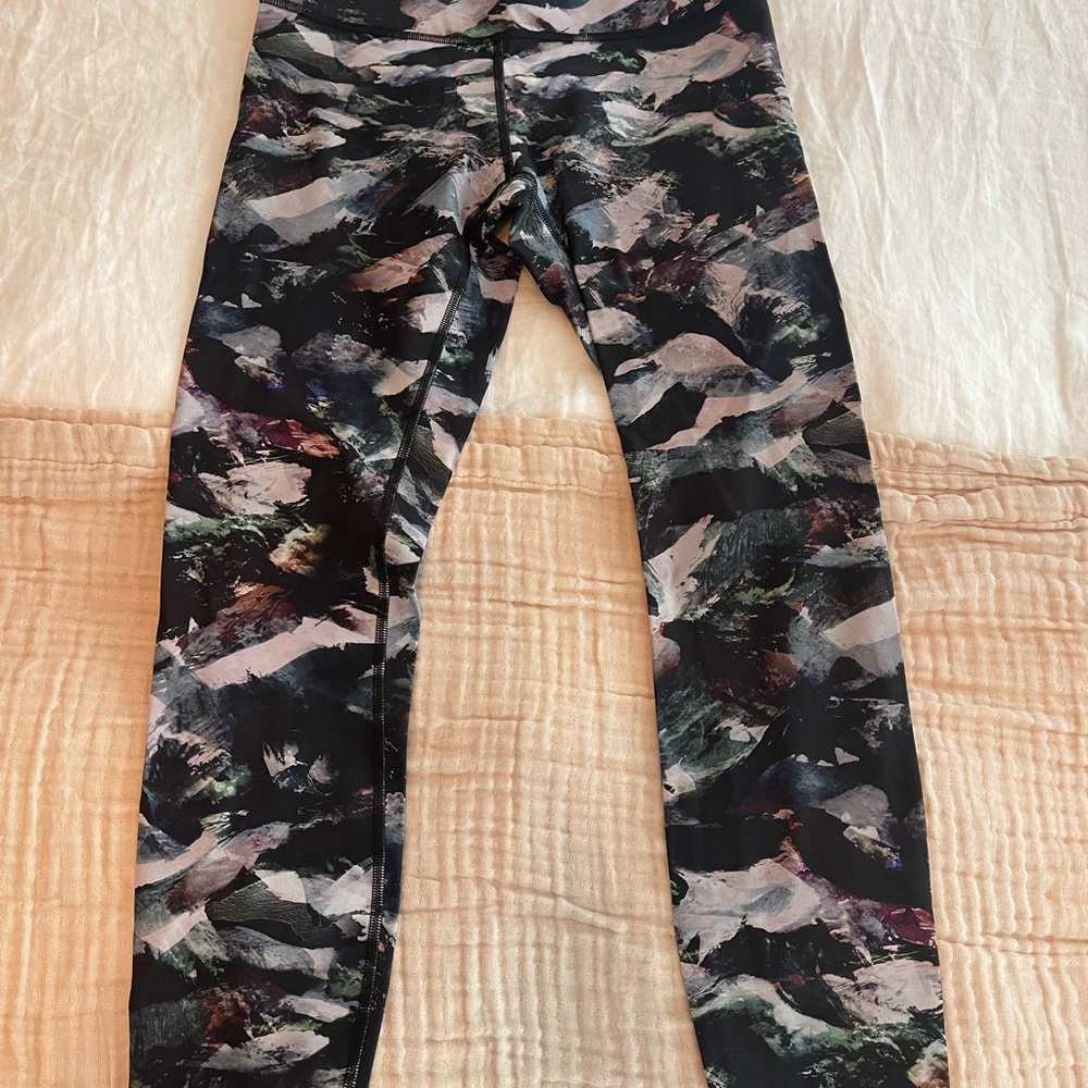 Lululemon Wunder Under High Rise Leggings Glacier Camo Starlight Multi